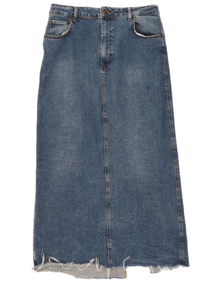 Fusta de blugi pentru femei Zara XL W32 Albastru