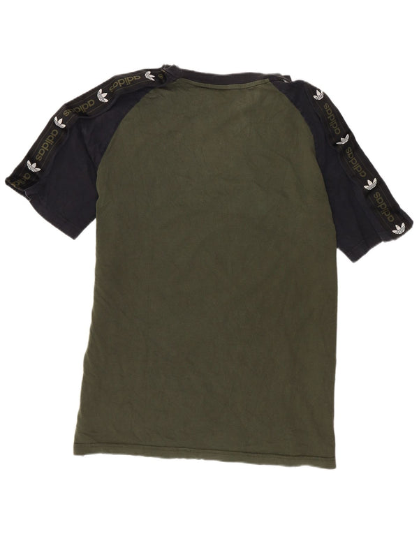 Tricou pentru băieți Adidas Top 15-16 ani, bumbac color bloc verde