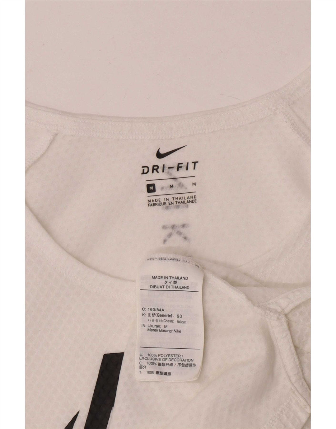 Tricou grafic Nike Dri Fit pentru femei Top UK 14 Medium Off White Poliester