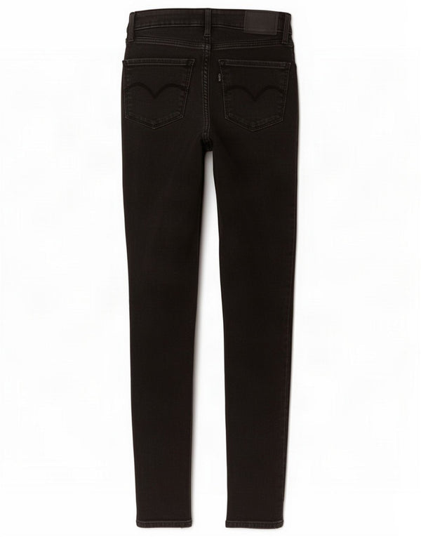 Blagi skinny cu talie mare 721 Levi's W25 L28 bumbac negru