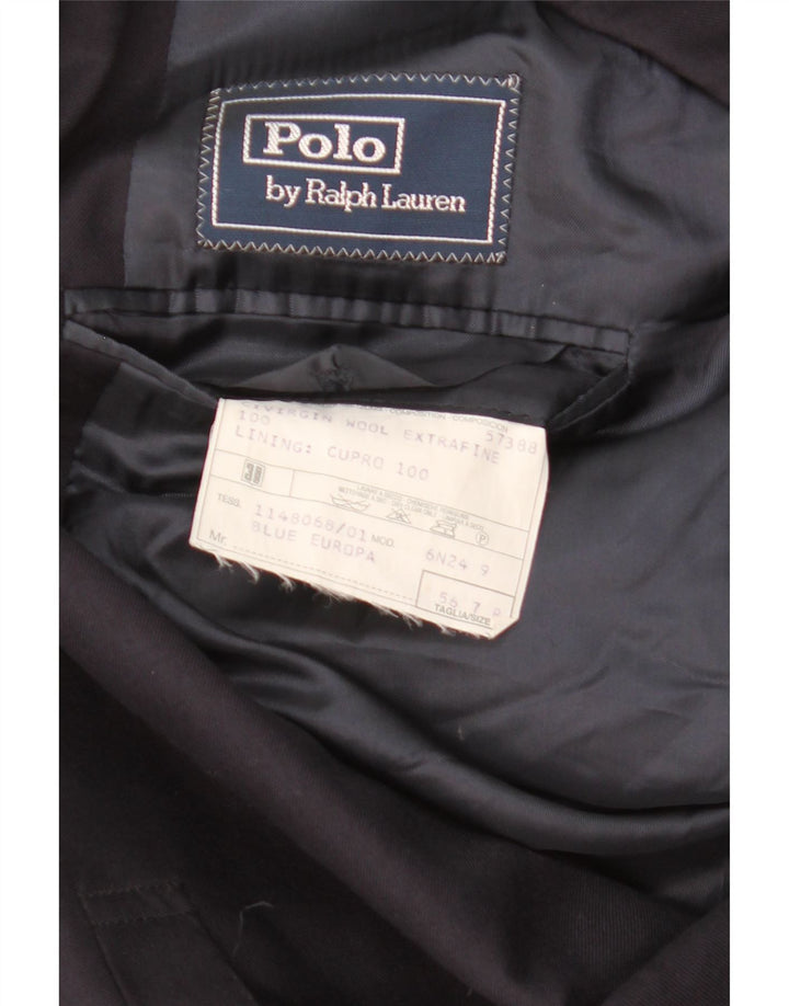Jachetă Polo Ralph Lauren pentru bărbați cu 3 nasturi IT 56 3XL Lână bleumarin