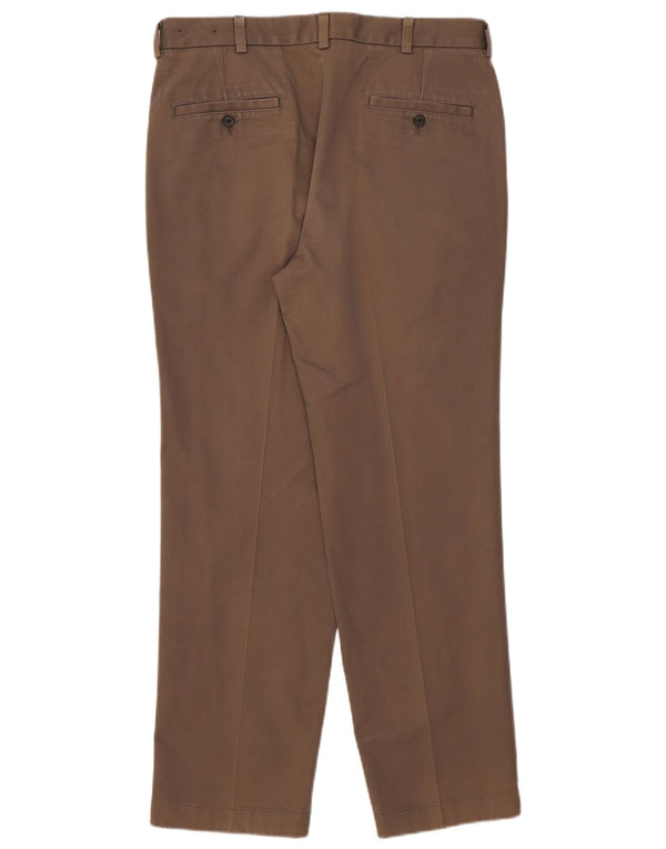 Pantaloni chino drepți pentru bărbați Brooks Brothers Clark W34 L30, bumbac bej