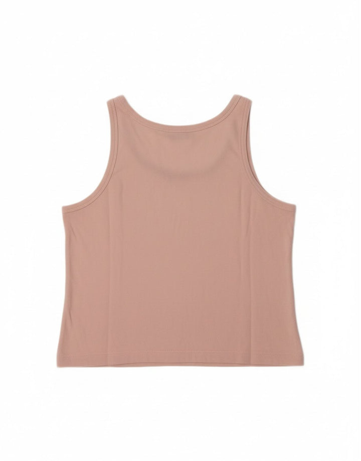 INVICTA Womens Crop Vest Top UK 12 Medium Pink Cotton Vintage Invicta and Second-Hand Invicta from Messina Hembry 
