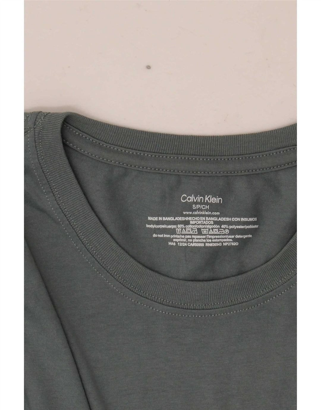 Tricou grafic Calvin Klein pentru bărbați Top mic din bumbac gri