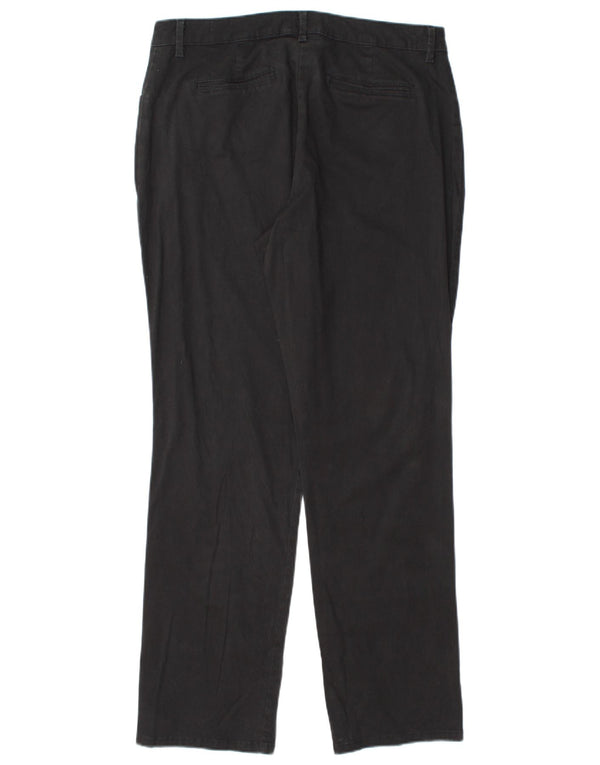 Pantaloni casual drepti Lee pentru femei cu talie medie US 14 XL W32 L30 bumbac negru