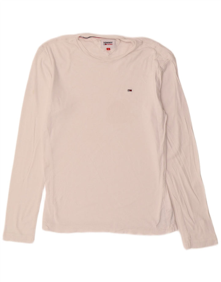 Top pentru bărbați Tommy Hilfiger cu mânecă lungă din bumbac alb mediu