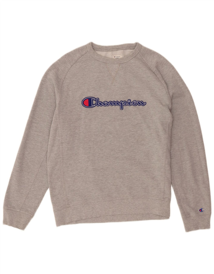 Pulover grafic pentru bărbați Champion Pulover XL bumbac gri