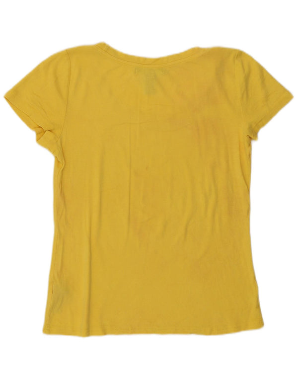 Tricou pentru femei Ralph Lauren, UK 12, bumbac galben mediu