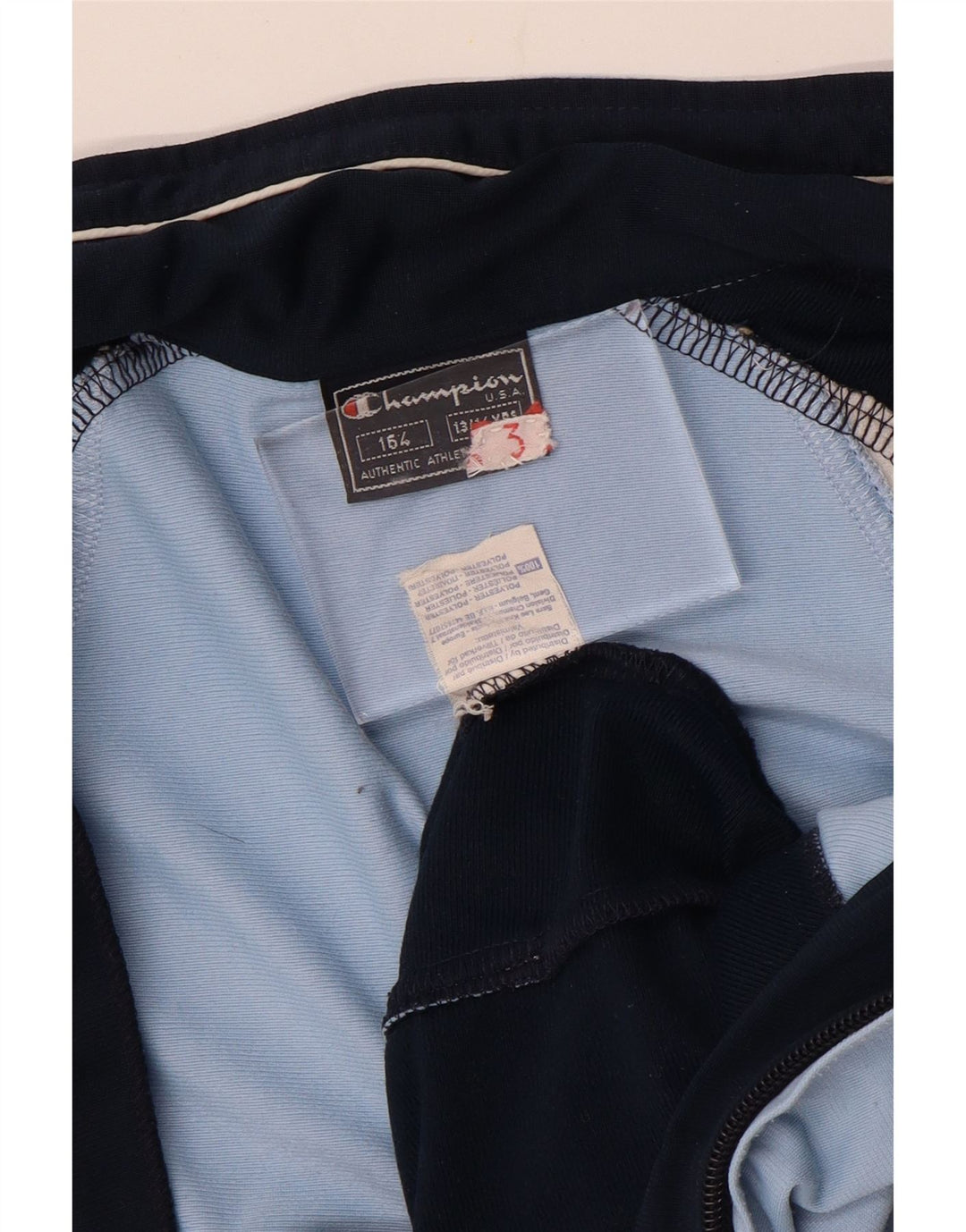 Jachetă de trening pentru băieți CHAMPION 13-14 ani, poliester color-bloc albastru