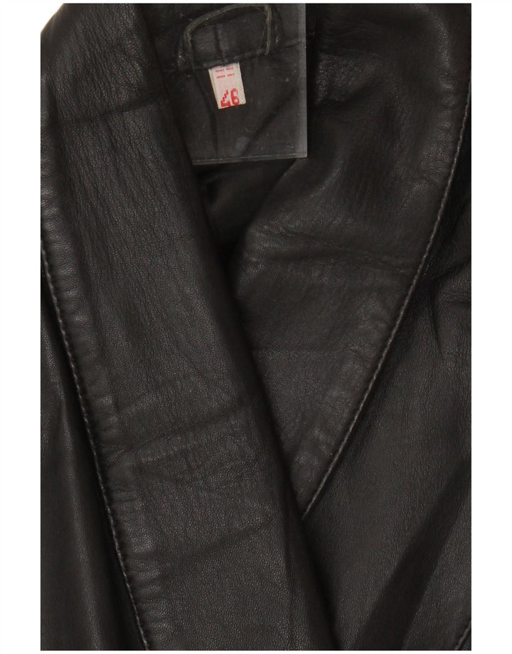 Jachetă de piele supradimensionată pentru femei Vintage EU 46 XL Negru