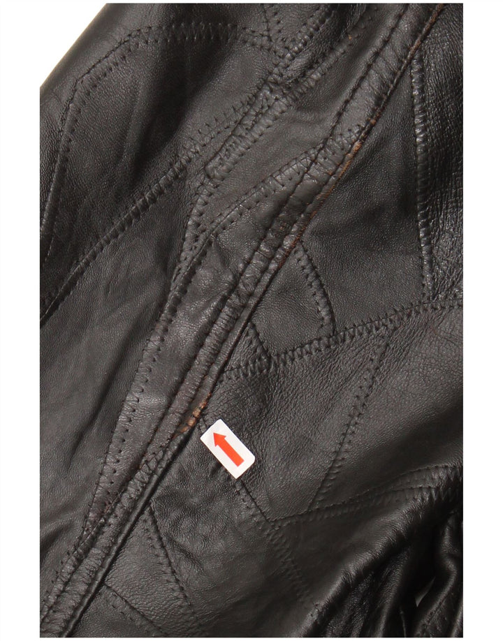 Jachetă de piele pentru bărbați VINTAGE UK 40, mare, neagră