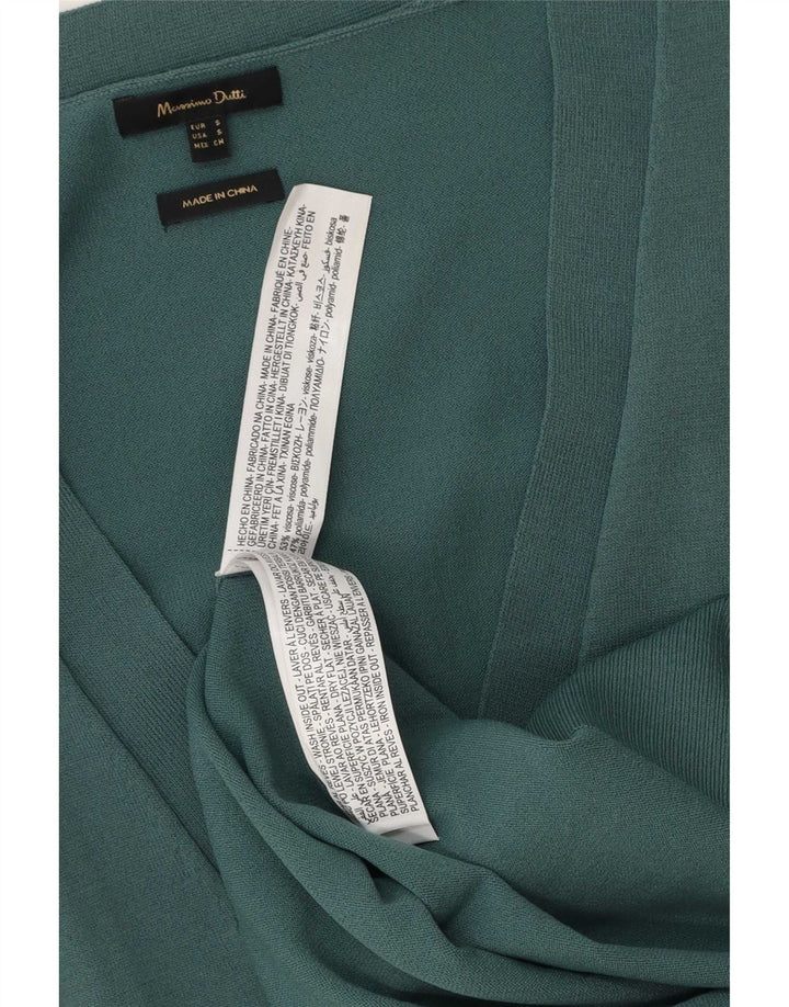Pulover cardigan supradimensionat pentru femei Massimo Dutti UK 10 Small Green Viscose