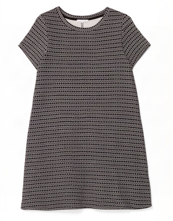 Zara Womens T-Shirt Dress UK 12 Medium Black Geometric