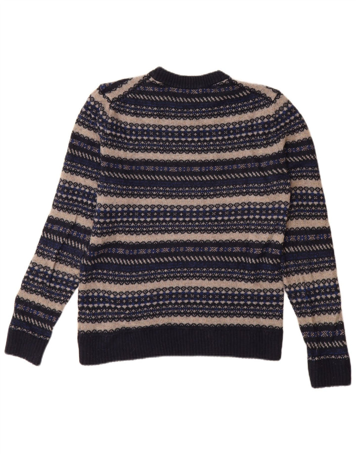 Pulover pentru bărbați Marks & Spencer, cu gât crew, cu dungi mici, bleumarin