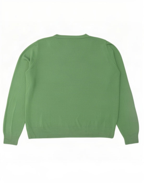 Pulover pentru femei Marks & Spencer cu decolteu rotund UK 22 3XL verde acrilic