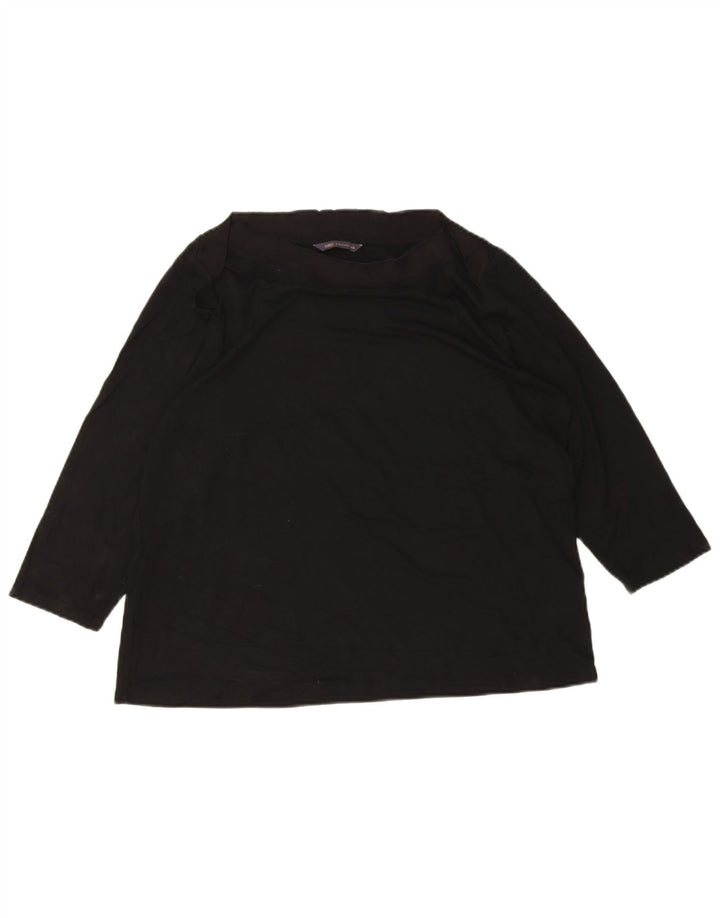 Marks & Spencer Top pentru femei cu mâneci 3/4 UK 18 XL, viscoză neagră