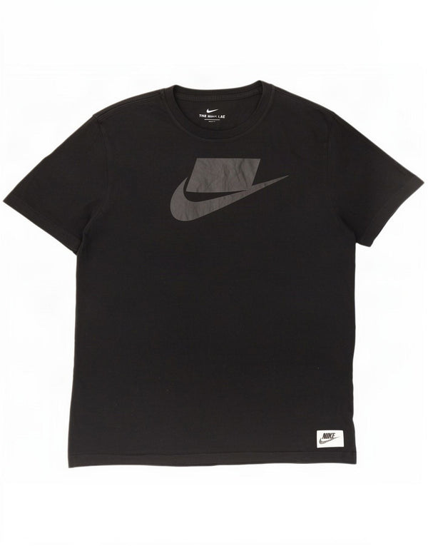 Tricou grafic Nike pentru bărbați Top mare din bumbac negru