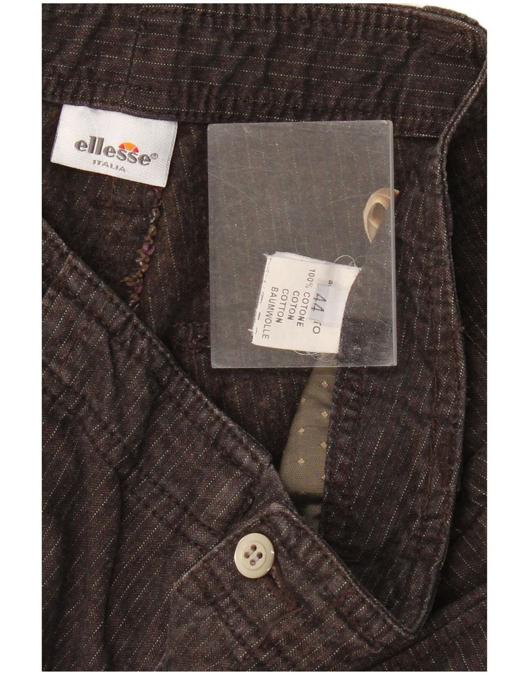 Pantaloni cargo drepti pentru femei ELLESSE IT 44 Medium W32 L28 Gri Pinstripe