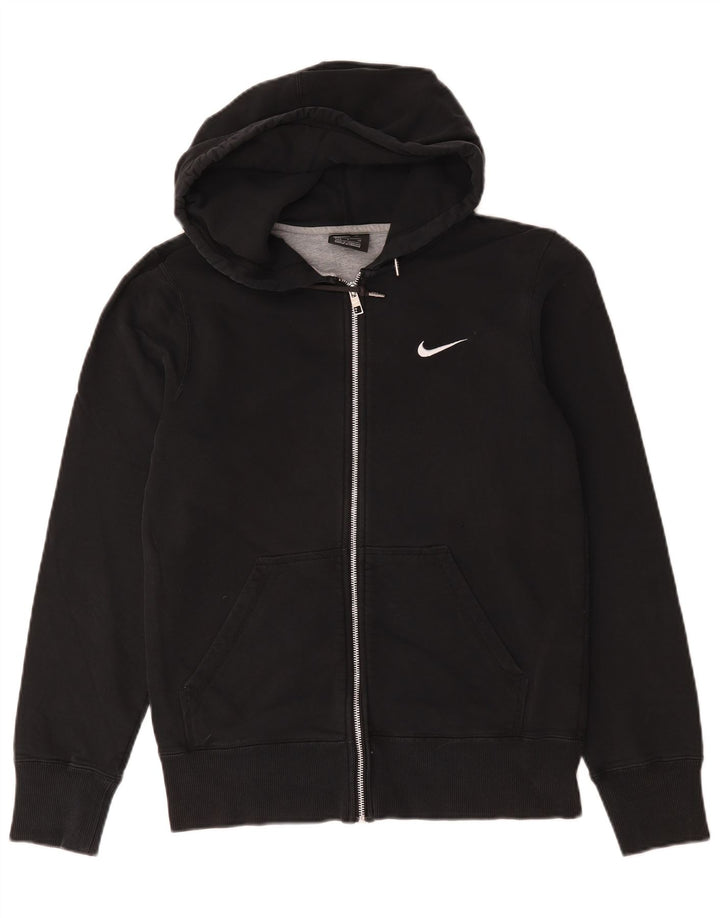 Pulover Nike pentru bărbați, cu fermoar, bumbac, negru