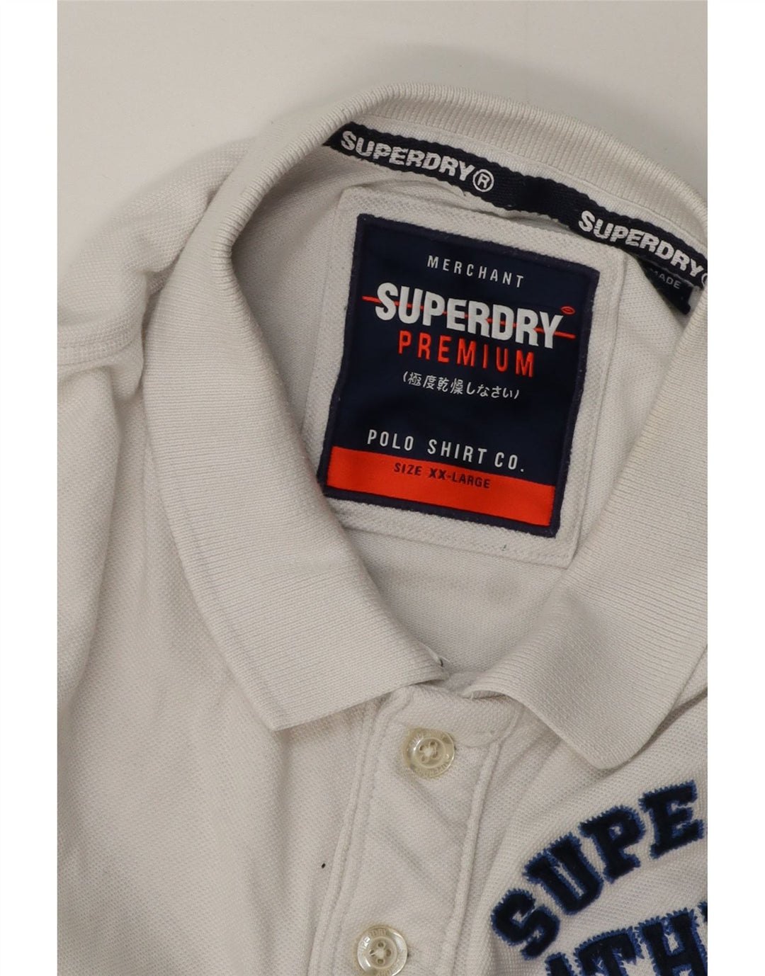 Tricou polo grafic pentru bărbați Superdry 2XL alb