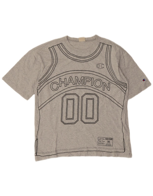 Tricou grafic pentru bărbați Champion Top mare din bumbac gri