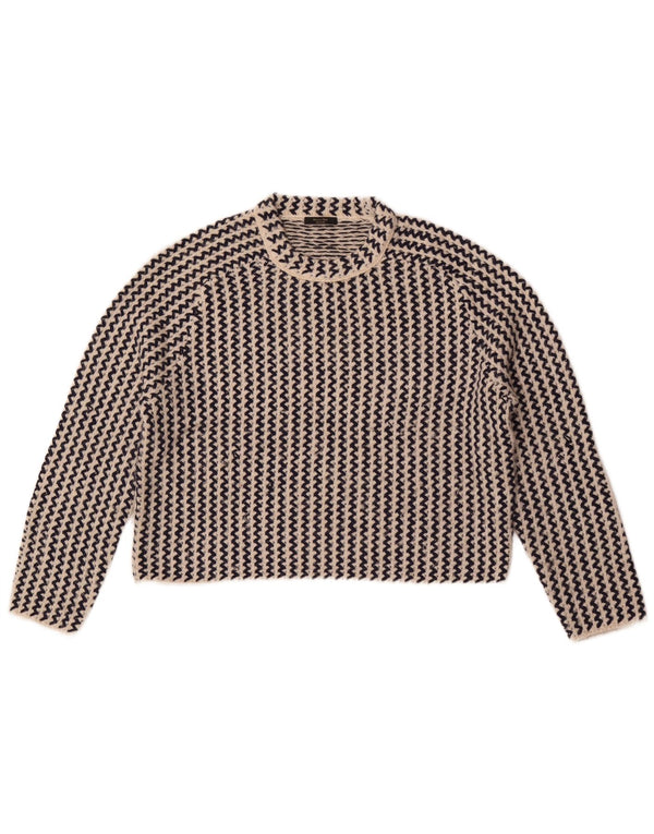 Massimo Dutti Pulover Crop Crew Deck pentru femei UK 10 Small Off White
