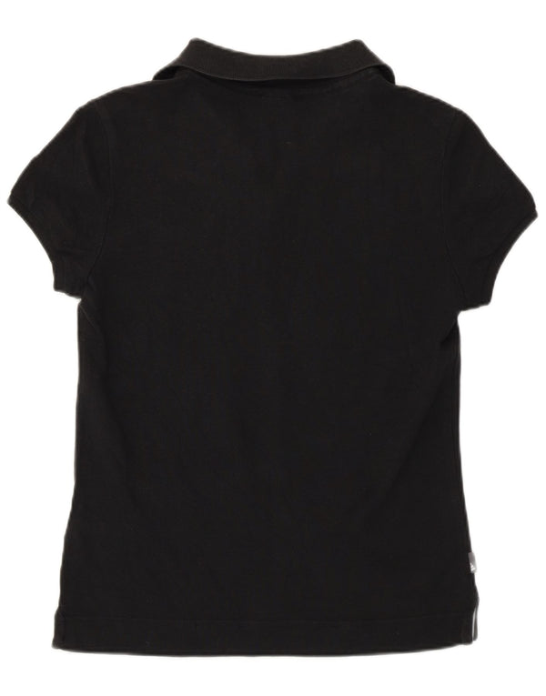 Tricou polo Adidas pentru femei UK 12, bumbac mediu negru