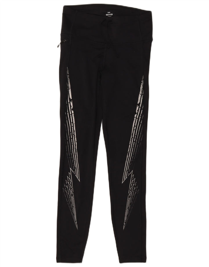 Leggings pentru femei UNDER ARMOUR UK 10 Poliamidă geometrică neagră mică