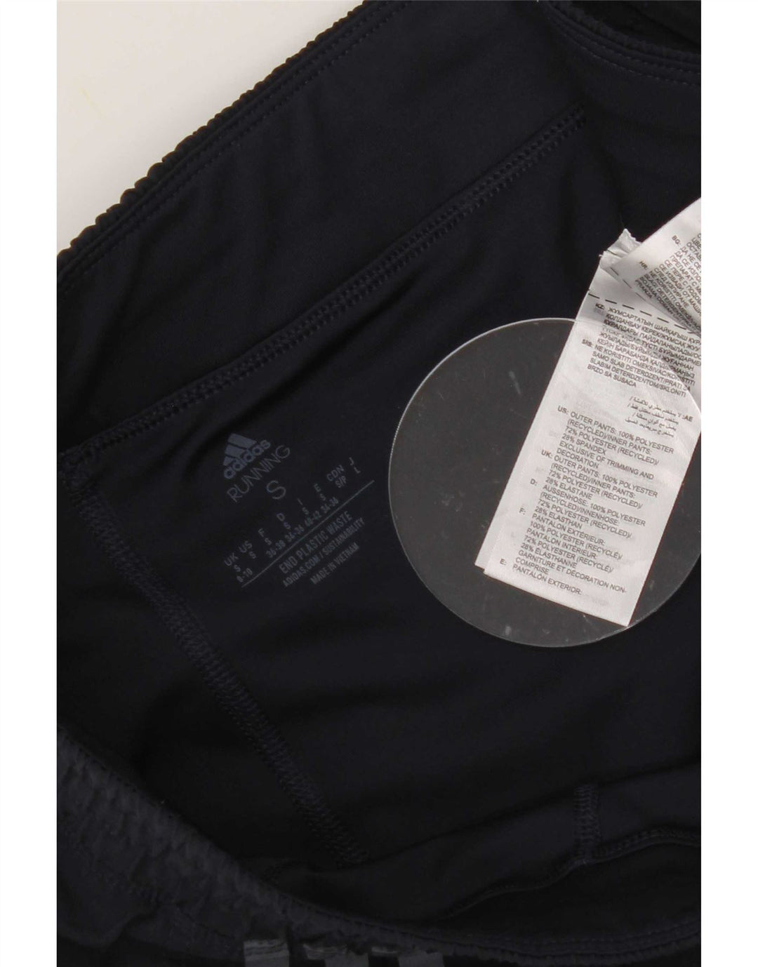 Pantalonă Aeroready pentru femei Adidas UK 8/10, poliester, albastru mic, bleumarin