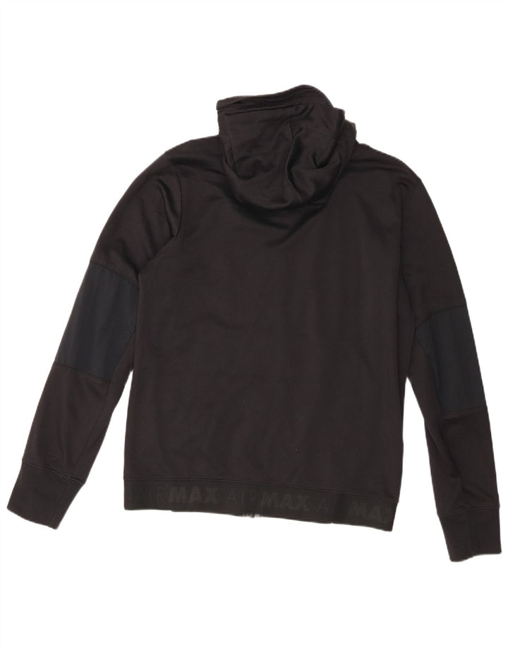 Jachetă de trening cu glugă grafică Nike pentru bărbați, bumbac mediu negru