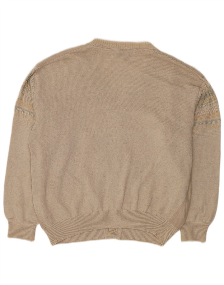 Pulover cardigan pentru bărbați Malagrida, mare, bej, viscoză
