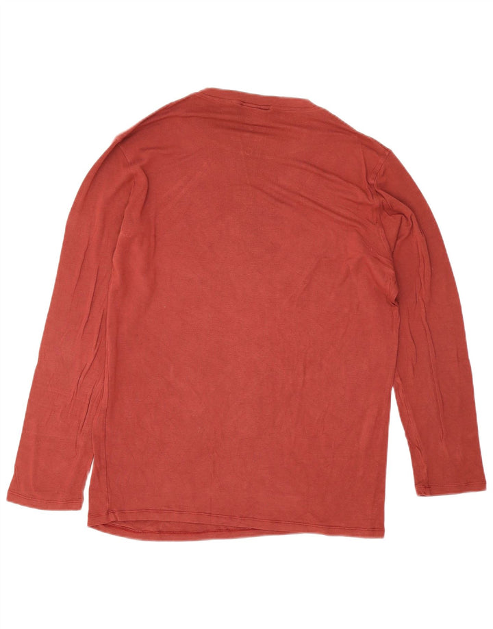 Trussardi Jeans Top pentru bărbați cu mânecă lungă, mare, roșu, viscoză