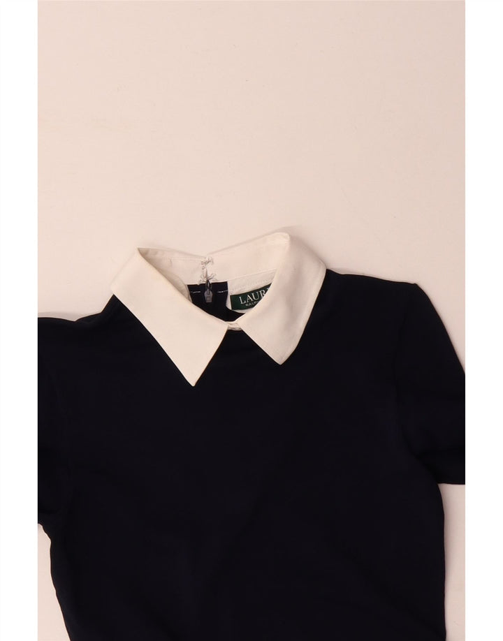 RALPH LAUREN Rochie cu mâneci lungi pentru femei UK 6 XS Nailon bleumarin