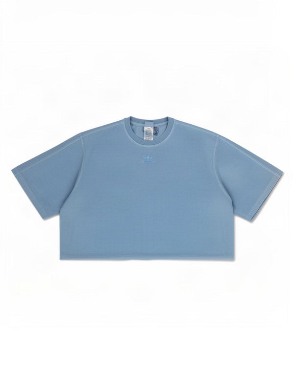 Tricou cu grafic supradimensionat pentru femei Adidas, Marea Britanie 16/18, bumbac mare, albastru