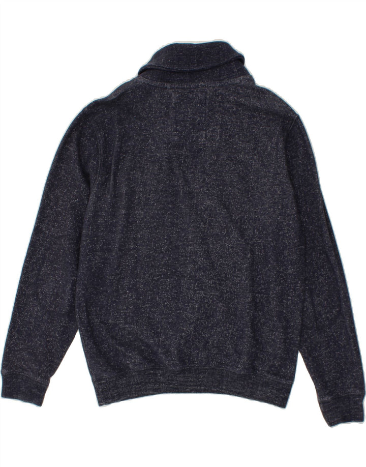 ANGELO LITRICO Mens Shawl Neck Sweatshirt Jumper Medium Navy Blue Flecked Vintage Angelo Litrico and Second-Hand Angelo Litrico from Messina Hembry 