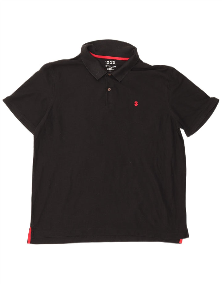 Tricou polo pentru bărbați IZOD 2XL bumbac negru