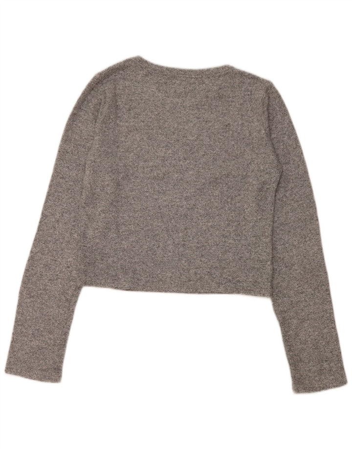 Crop Top pentru femei Zara cu mânecă lungă UK 14 mare gri