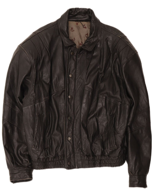 Jachetă din piele vintage pentru bărbați IT 52 XL neagră
