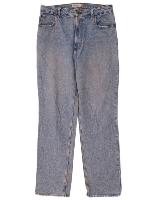 Blugi drepti pentru femei Abercrombie & Fitch US 12 Large W31 L31 Blue Anii 90