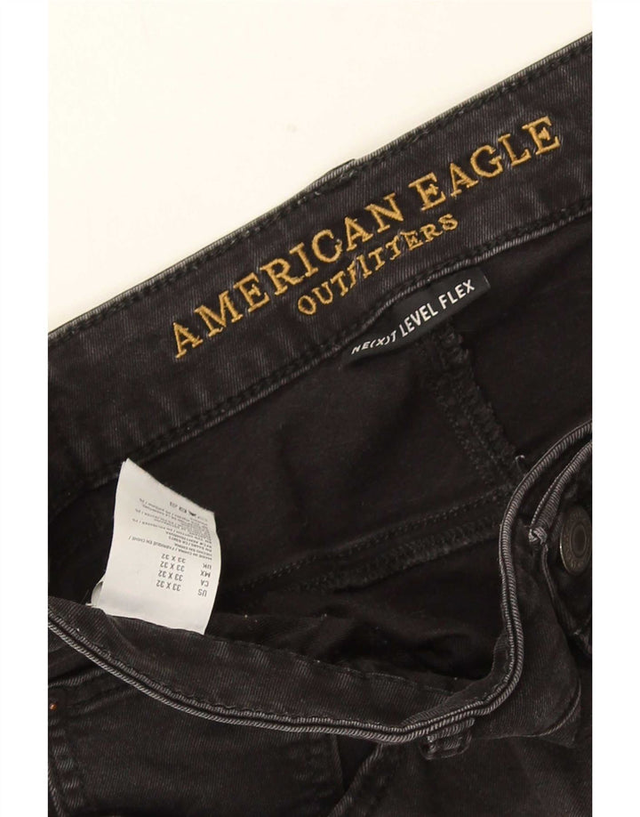 Blagi subțiri pentru bărbați American Eagle W33 L32 Bumbac negru