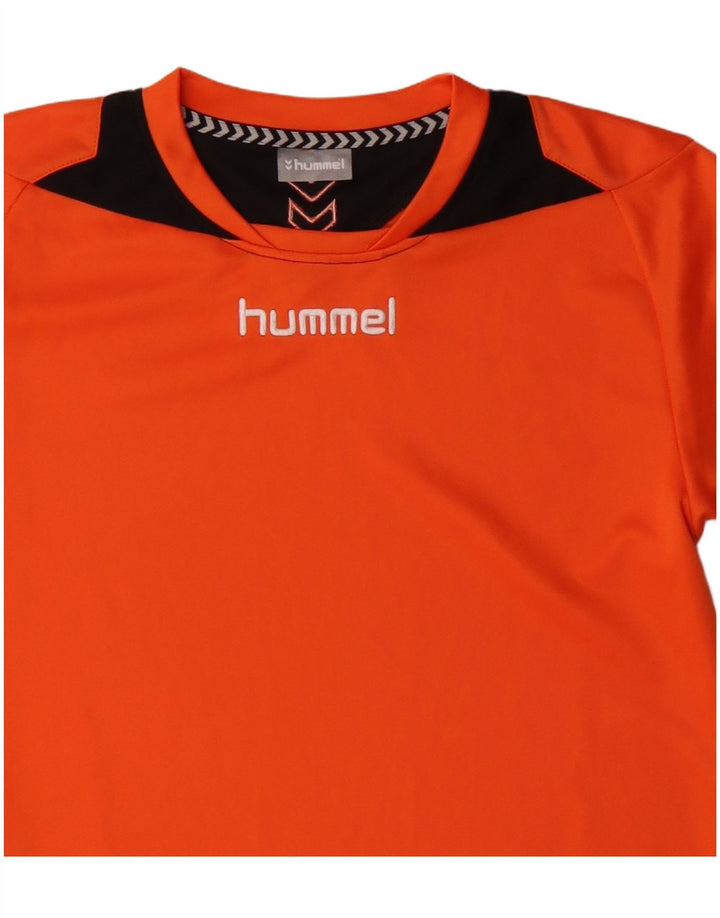 Tricou grafic pentru bărbați HUMMEL Top mic portocaliu din poliester