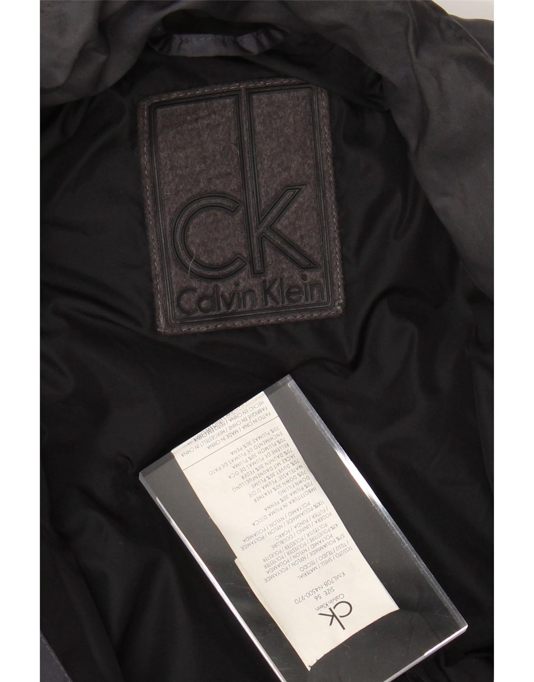 Jachetă căptușită pentru bărbați CALVIN KLEIN IT 56 3XL nailon gri