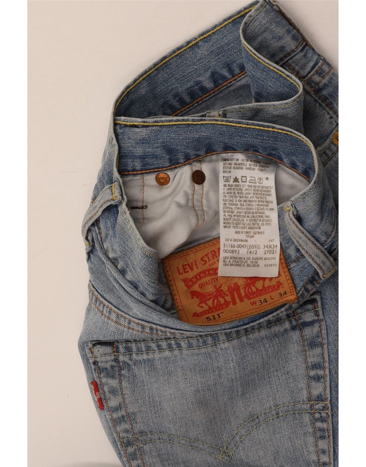 Blugi 511 Slim LEVI'S pentru bărbați L34 L34 Bumbac albastru