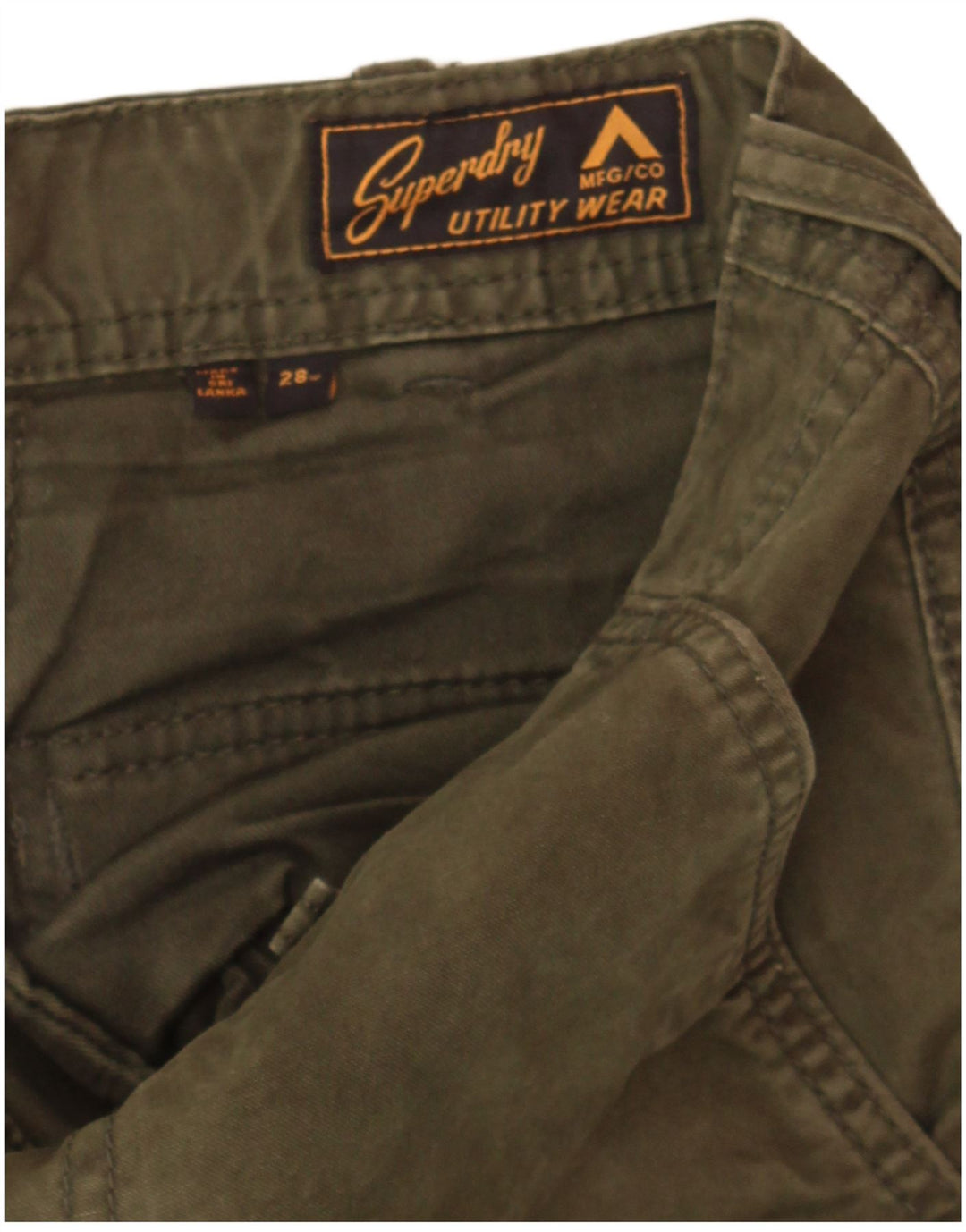 SUPERDRY Mens Cargo Shorts W28 Small  Green