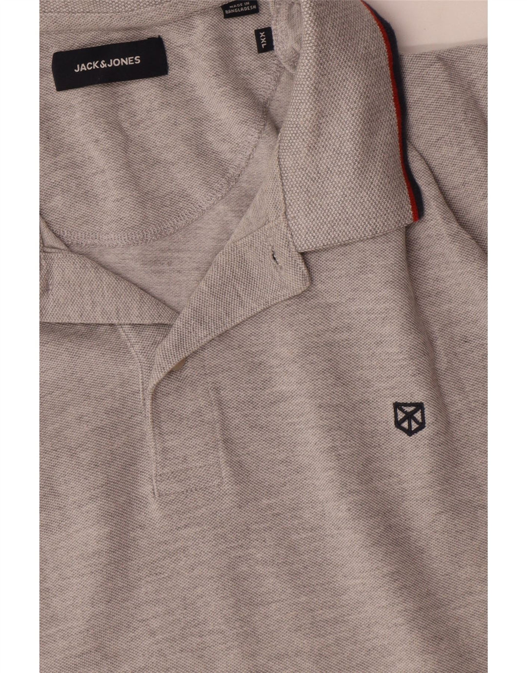 Tricou polo Jack & Jones pentru bărbați 2XL bumbac gri