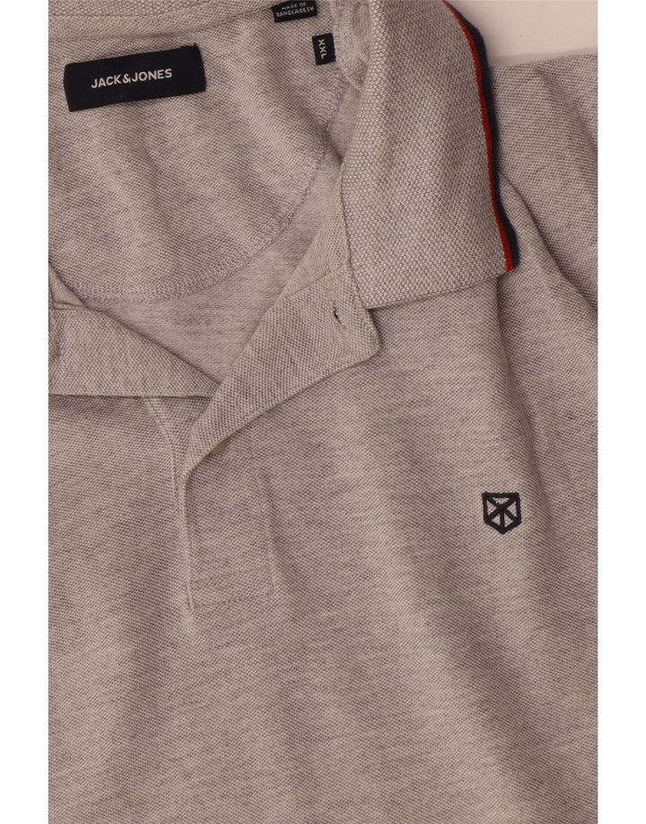 Tricou polo Jack & Jones pentru bărbați 2XL bumbac gri