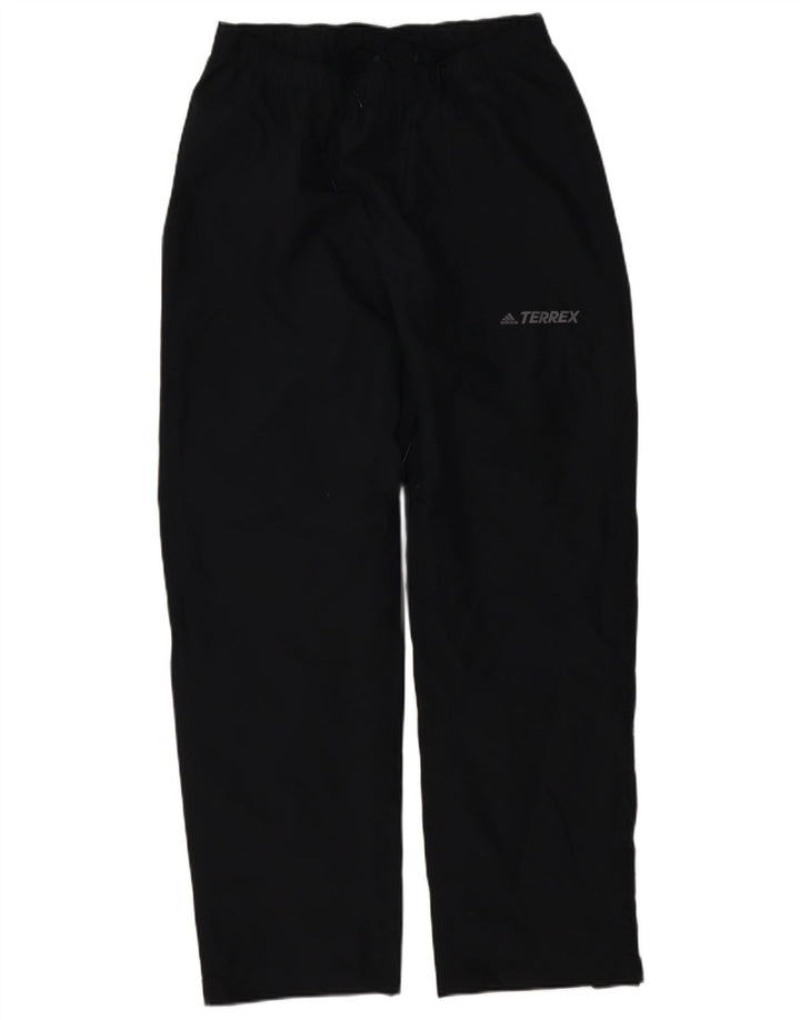 Pantaloni impermeabili pentru femei Terrex Adidas UK 12 Poliester mediu negru