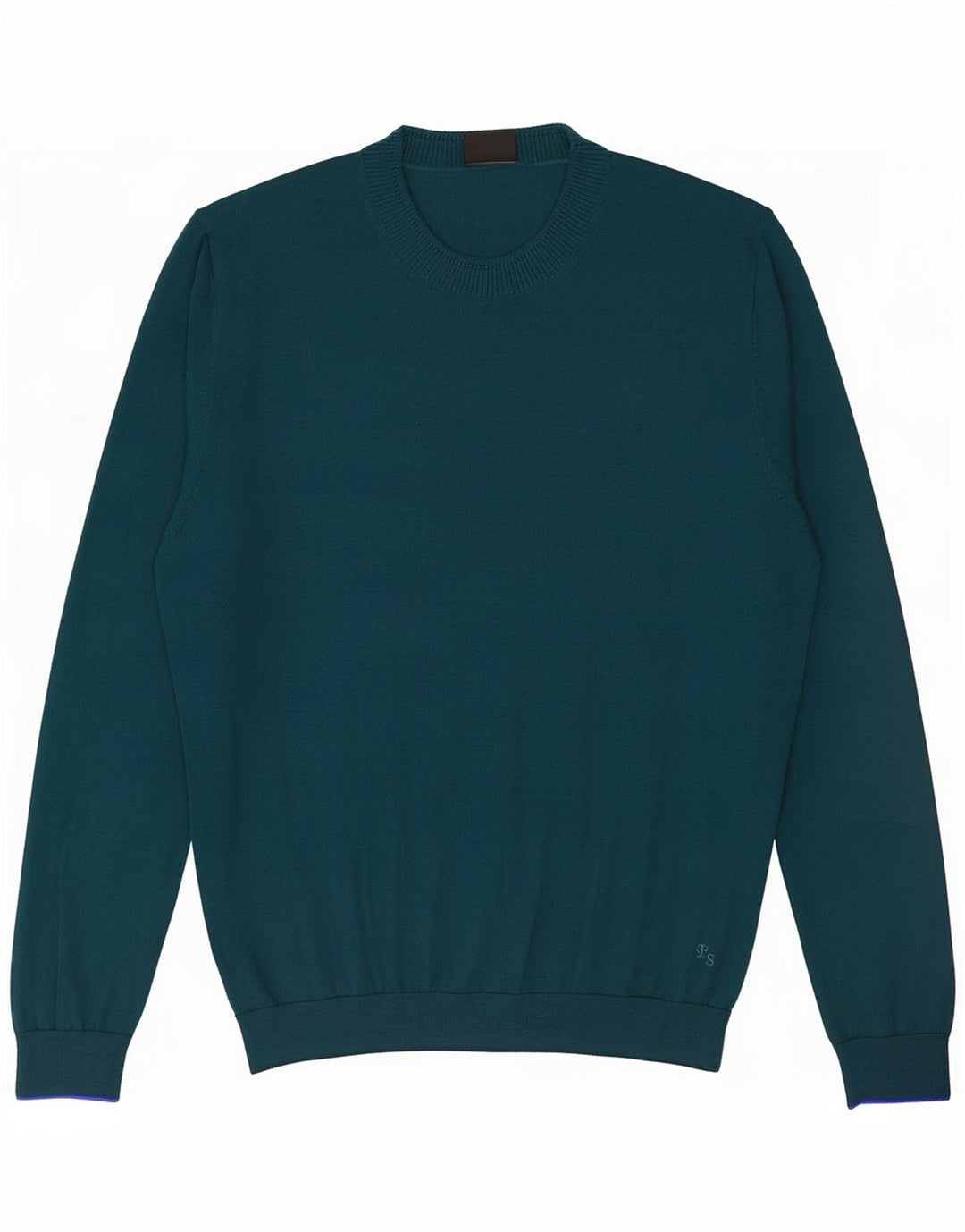 Pulover pentru bărbați Paul Smith cu decolteu rotund din lână merino verde mare