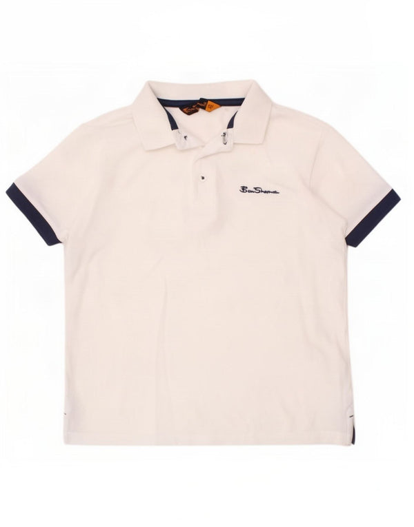 Tricou polo pentru băieți Ben Sherman 8-9 ani, bumbac alb