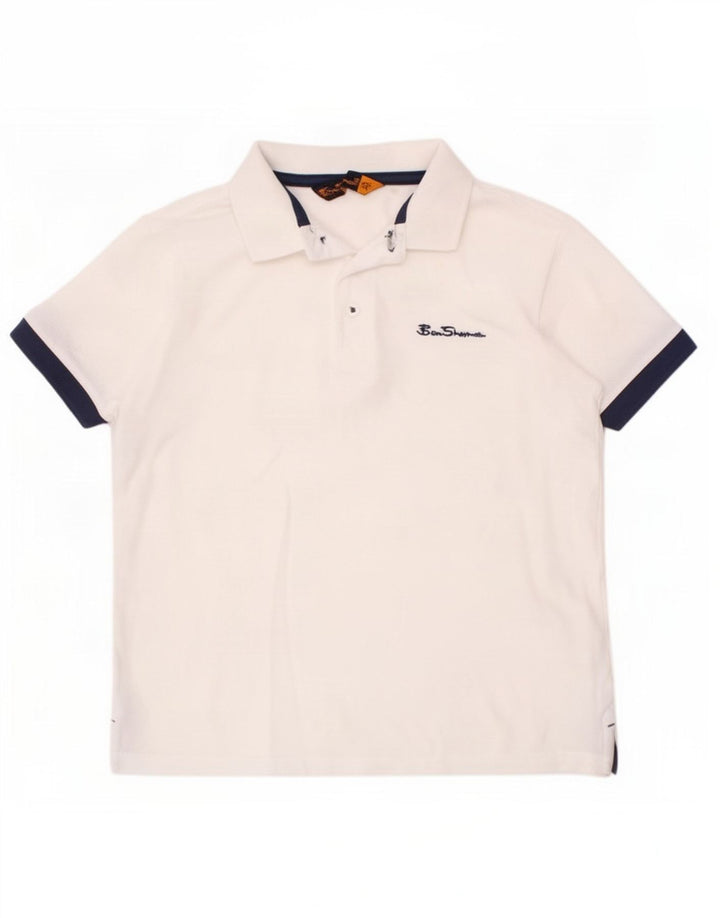 Tricou polo pentru băieți Ben Sherman 8-9 ani, bumbac alb